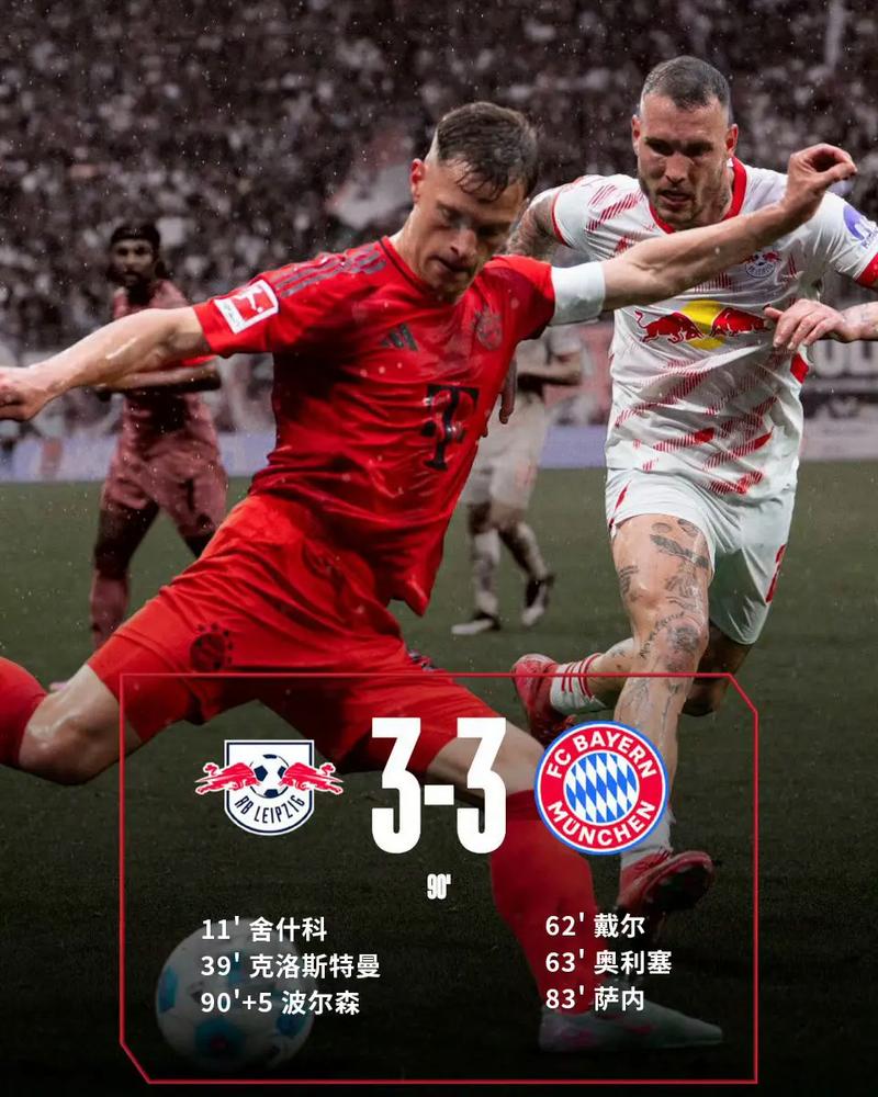 拜仁取得自19/20赛季欧冠首个客场最大胜利，上次是7-2击败热刺